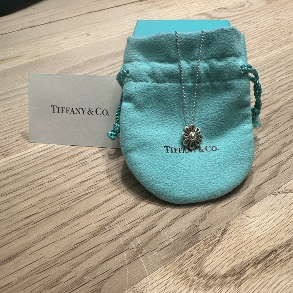 Tiffany & Co. Silver Flower Pendant Necklace